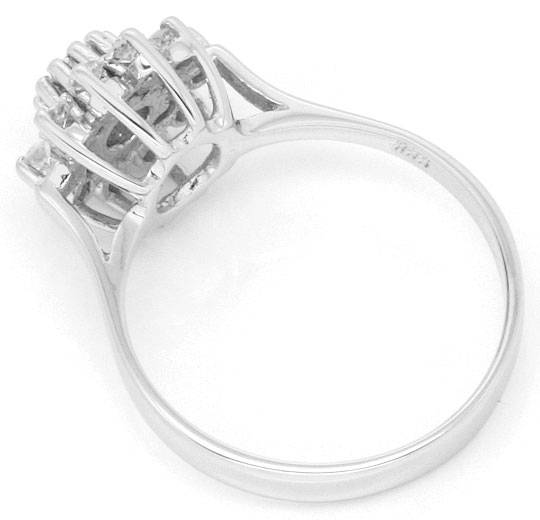 Foto 3 - Brillant-Diamanten-Ring Solitär-Diamant Kranz Weißgold, S4441